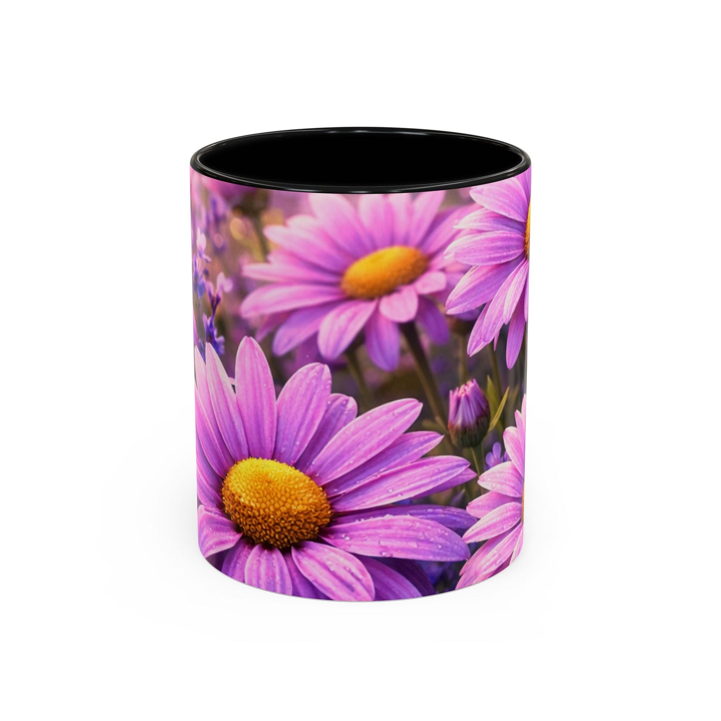 Purple Daisy Floral Mug | Accent Coffee Mug 11oz 15oz