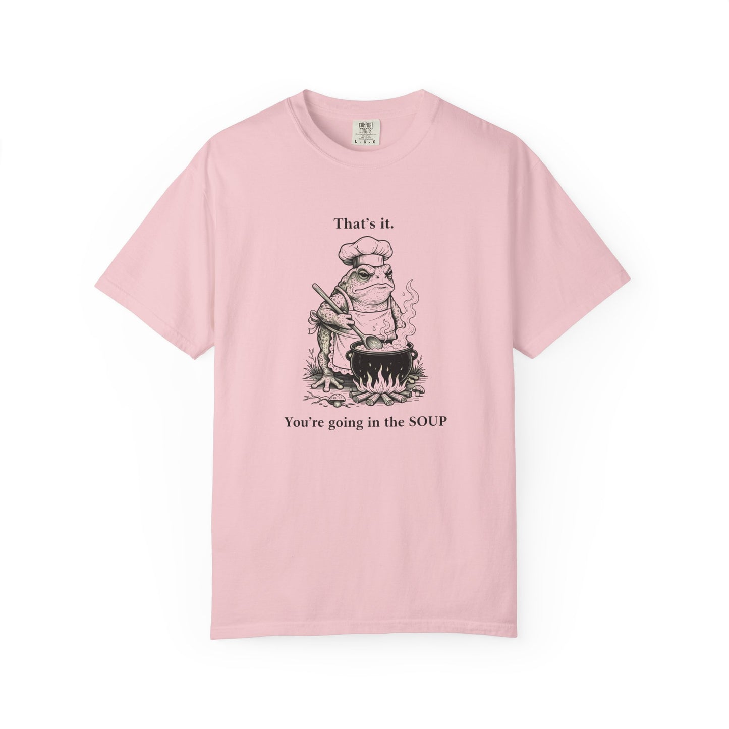 Funny Chef Frog Soup T-shirt | Toad Cooking Quote Tee