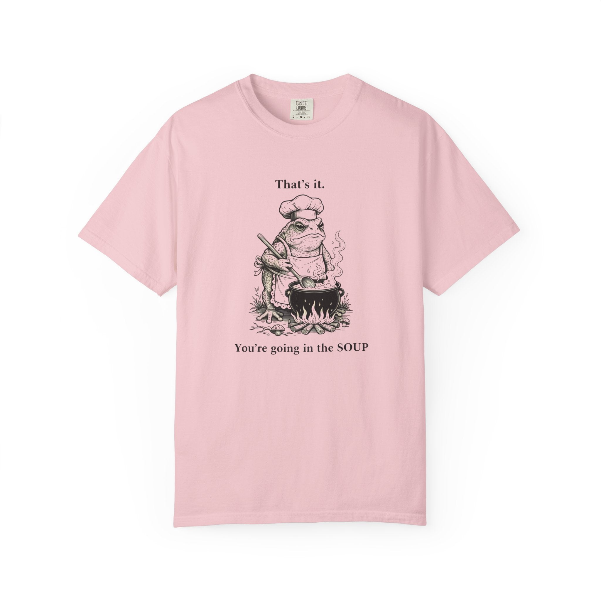 Funny Chef Frog Soup T-shirt | Toad Cooking Quote Tee