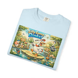 Silly Goose Dinks Cartoon Goose T-Shirt | Vintage Picnic Pond Illustration