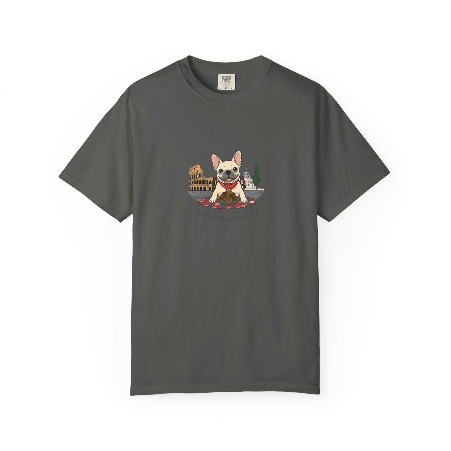 French Bulldog Chef T-shirt | Cute Dog Cooking Illustration, Bistro Theme
