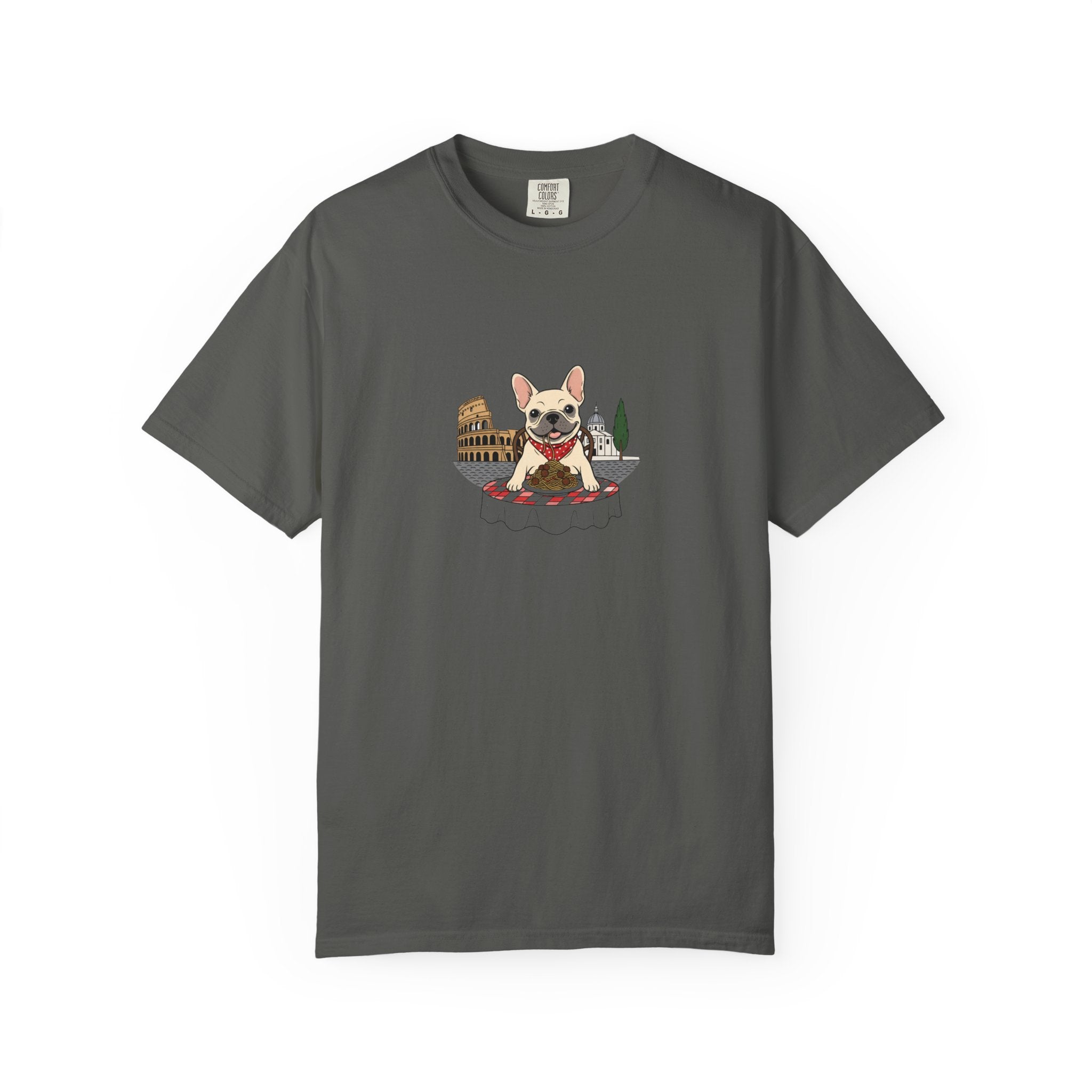 French Bulldog Chef T-shirt | Cute Dog Cooking Illustration, Bistro Theme