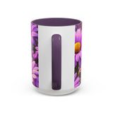 Purple Daisy Floral Mug | Accent Coffee Mug 11oz 15oz
