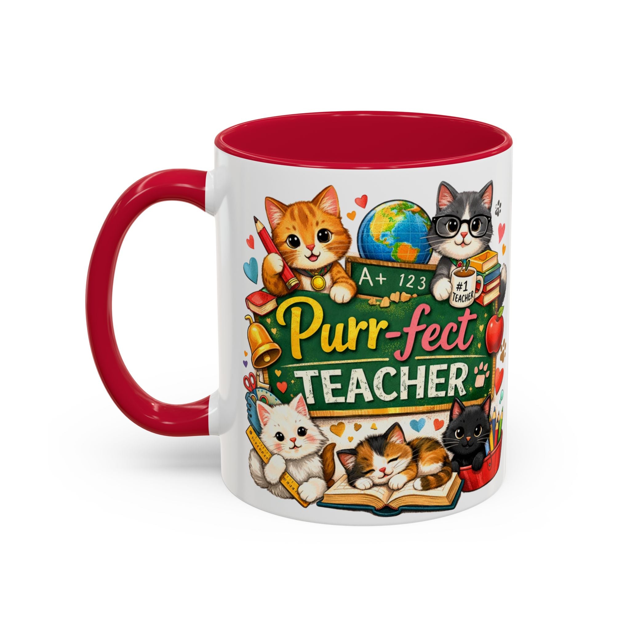 Purr-fect Teacher Mug | Cat Classroom Design, 11oz or 15oz