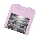 Pickleball Beagle Puppies T-shirt | Monochrome Dog Art