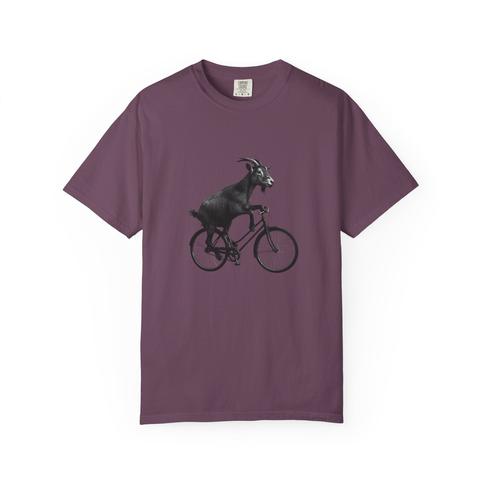 Goat Riding Bicycle T-shirt | Funny Animal Bike Tee