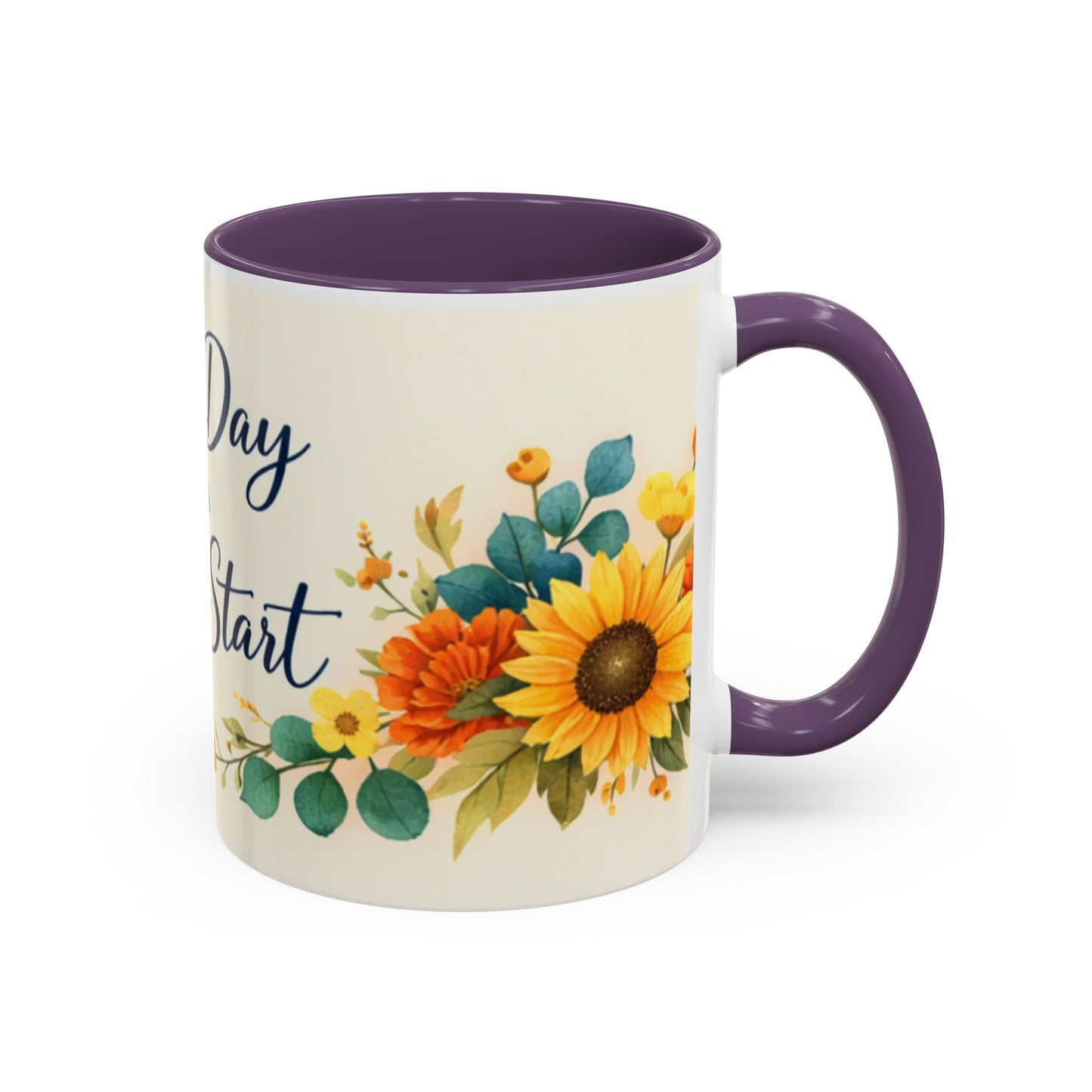 Every Day Is A Fresh Start mug | Floral sunflower coffee mug