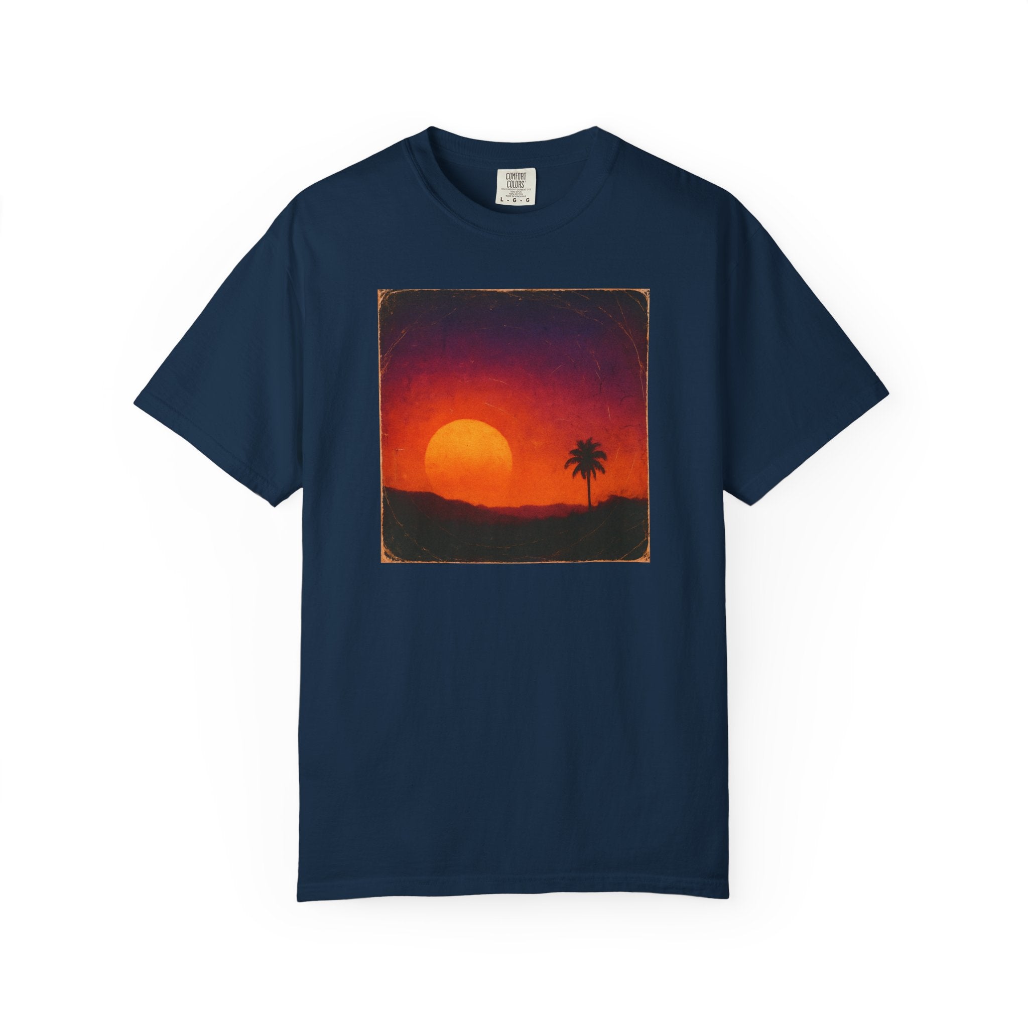Sunset Palm Silhouette T-shirt | Tropical Sunset Tee