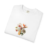 Tropical Floral Bouquet T-Shirt | Bird of Paradise, Orchid, Sunflower
