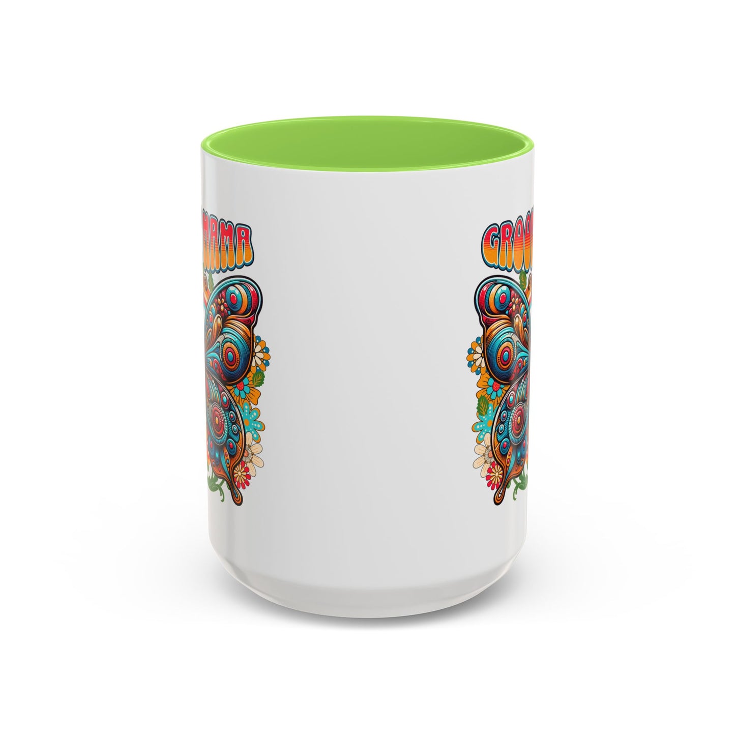 Groovy Mama Butterfly Mug | Retro Psychedelic Floral Design