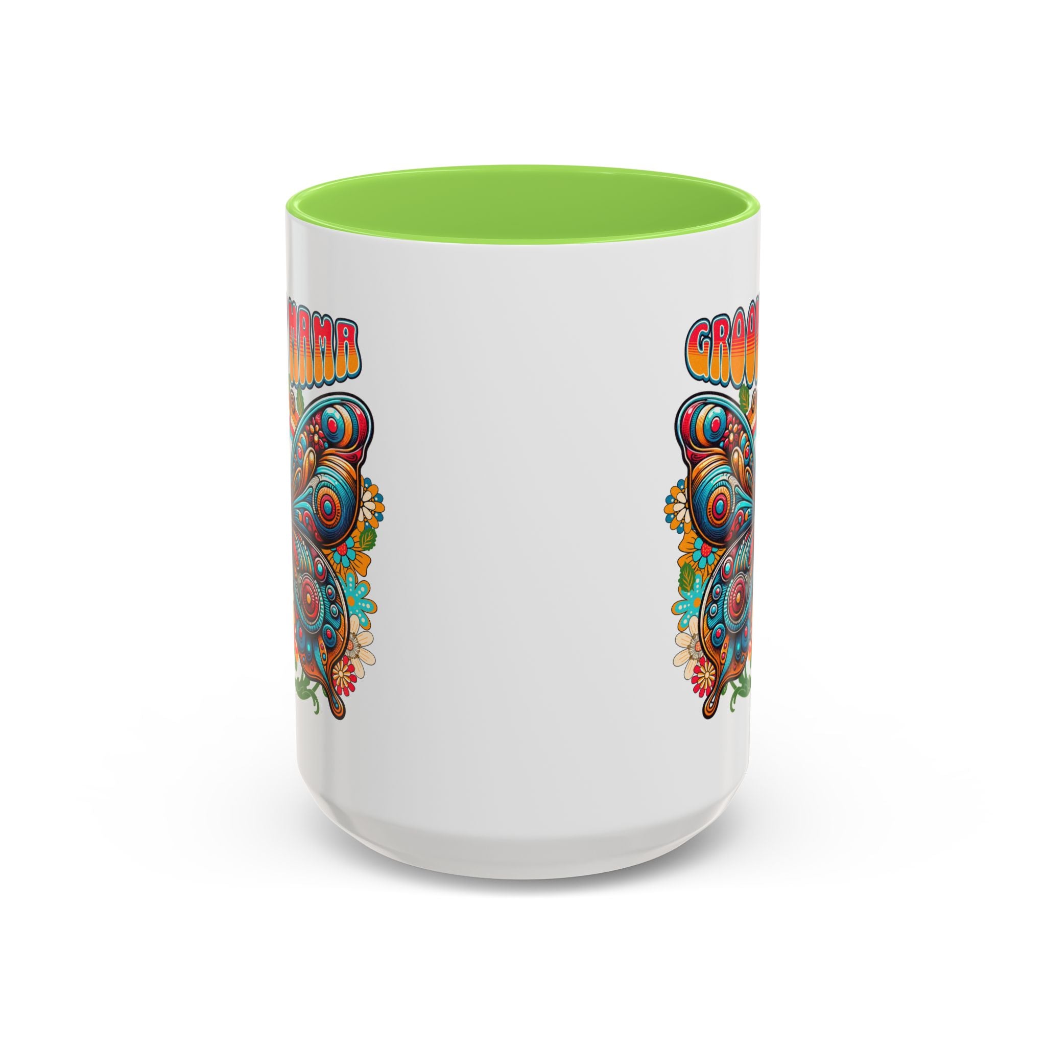 Groovy Mama Butterfly Mug | Retro Psychedelic Floral Design