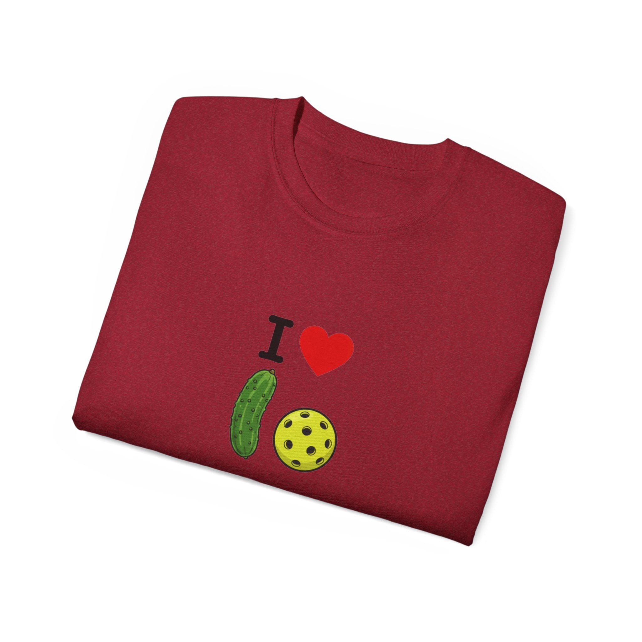 I Heart Pickleball T-Shirt | Pickle & Ball Graphic Tee