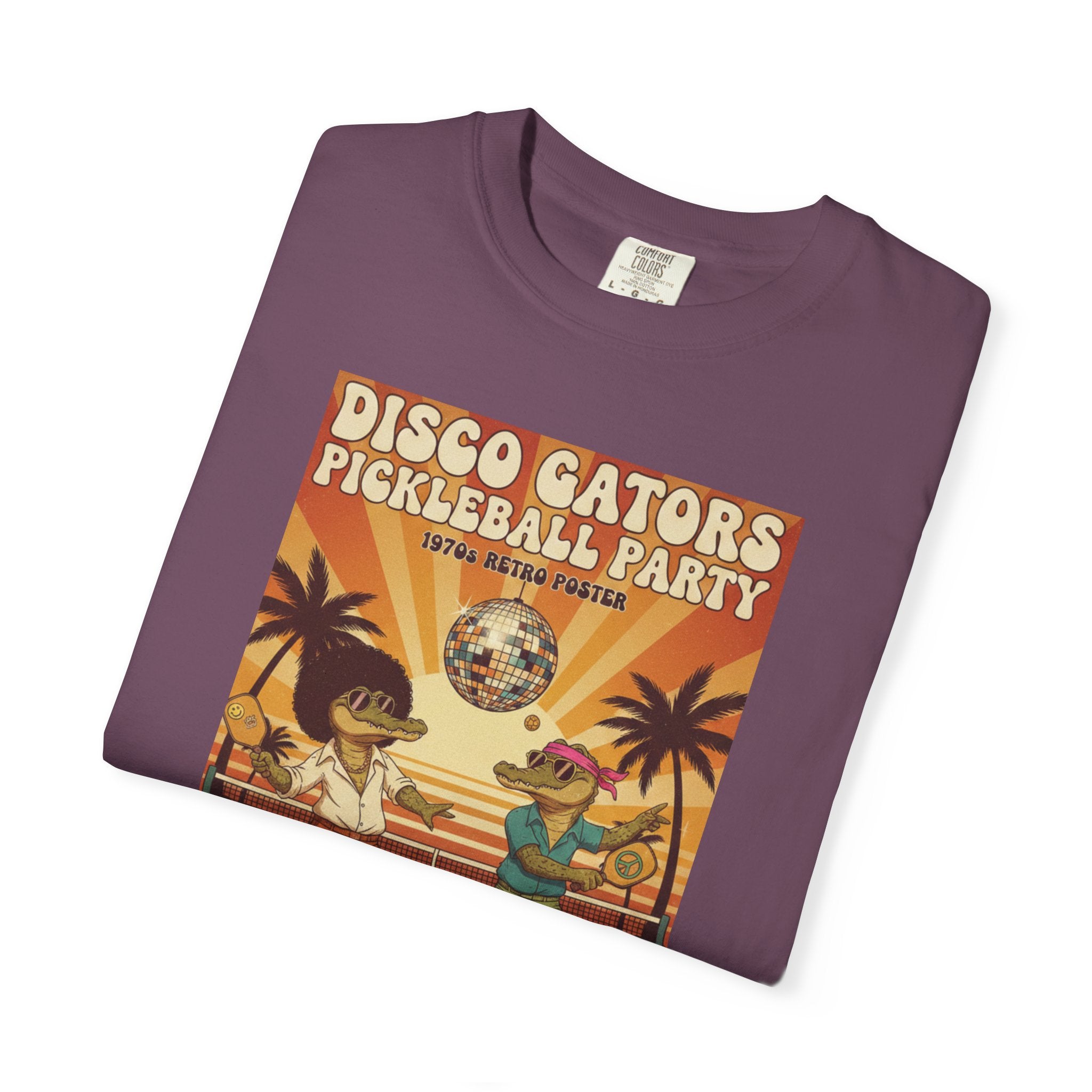 Disco Gators Pickleball Party T-shirt | Retro Beach Players, Let's Get Picklin'