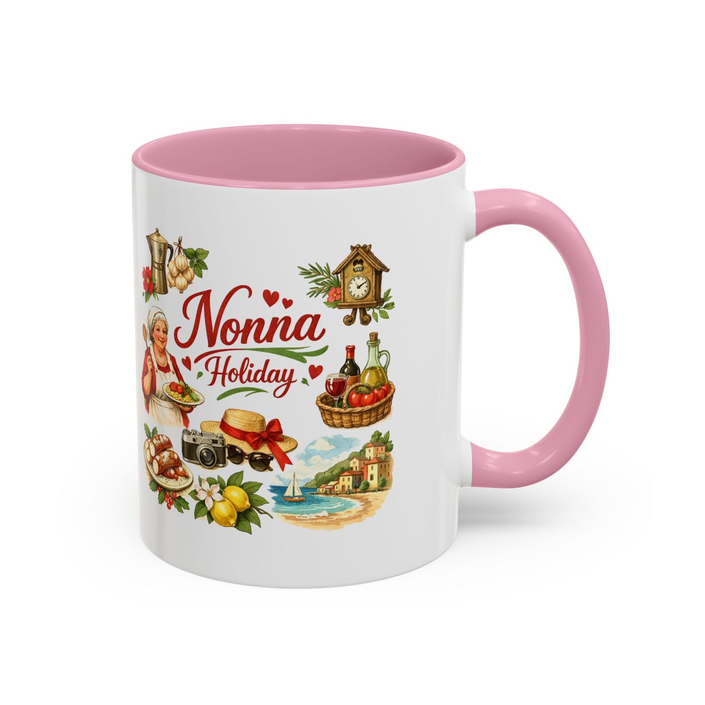 Nonna Holiday mug | Italian grandma kitchen design, vintage food icons