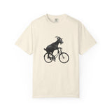 Goat Riding Bicycle T-shirt | Funny Animal Bike Tee