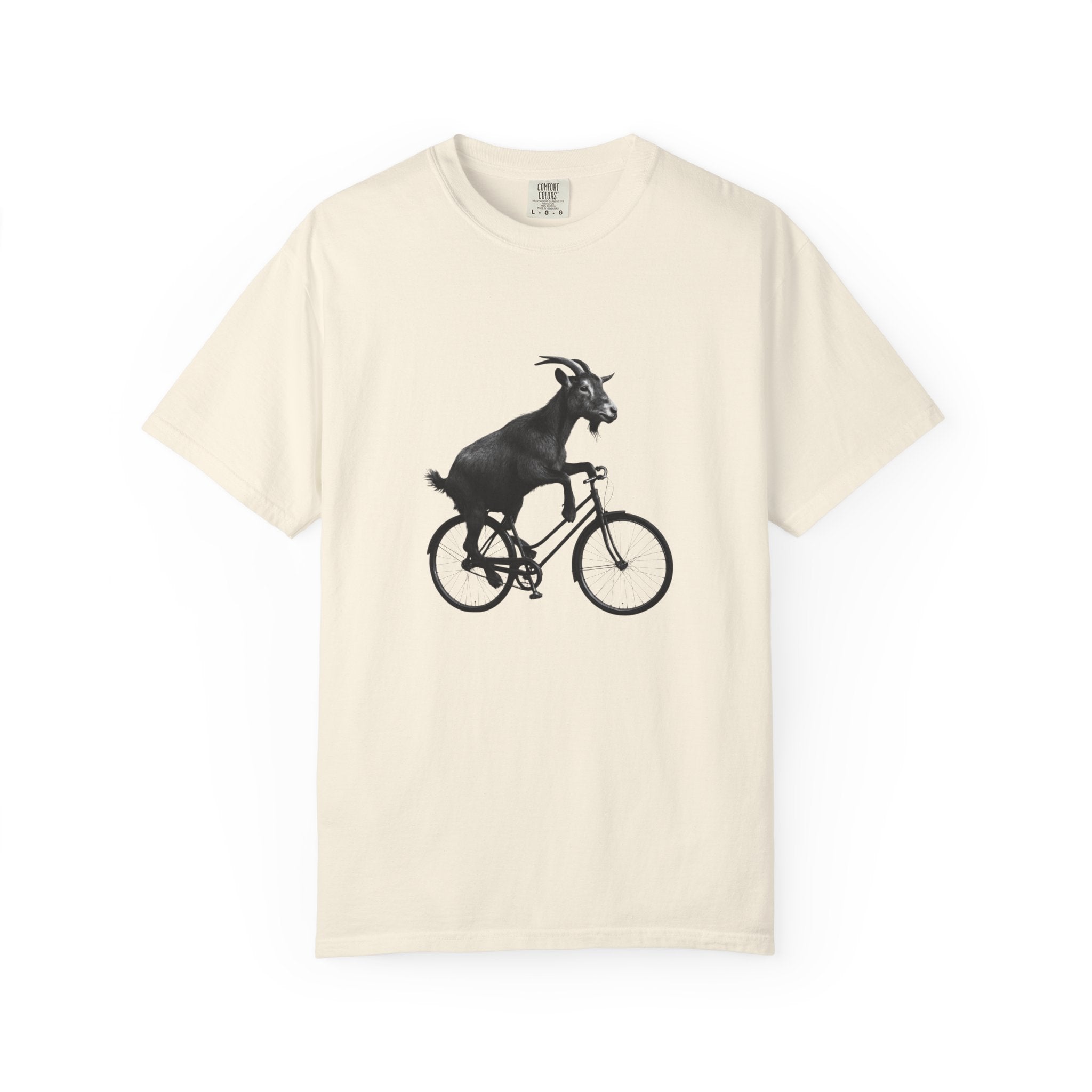 Goat Riding Bicycle T-shirt | Funny Animal Bike Tee