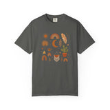 Boho Icons Mosaic T-Shirt | Crescent Moon Cactus Rainbows