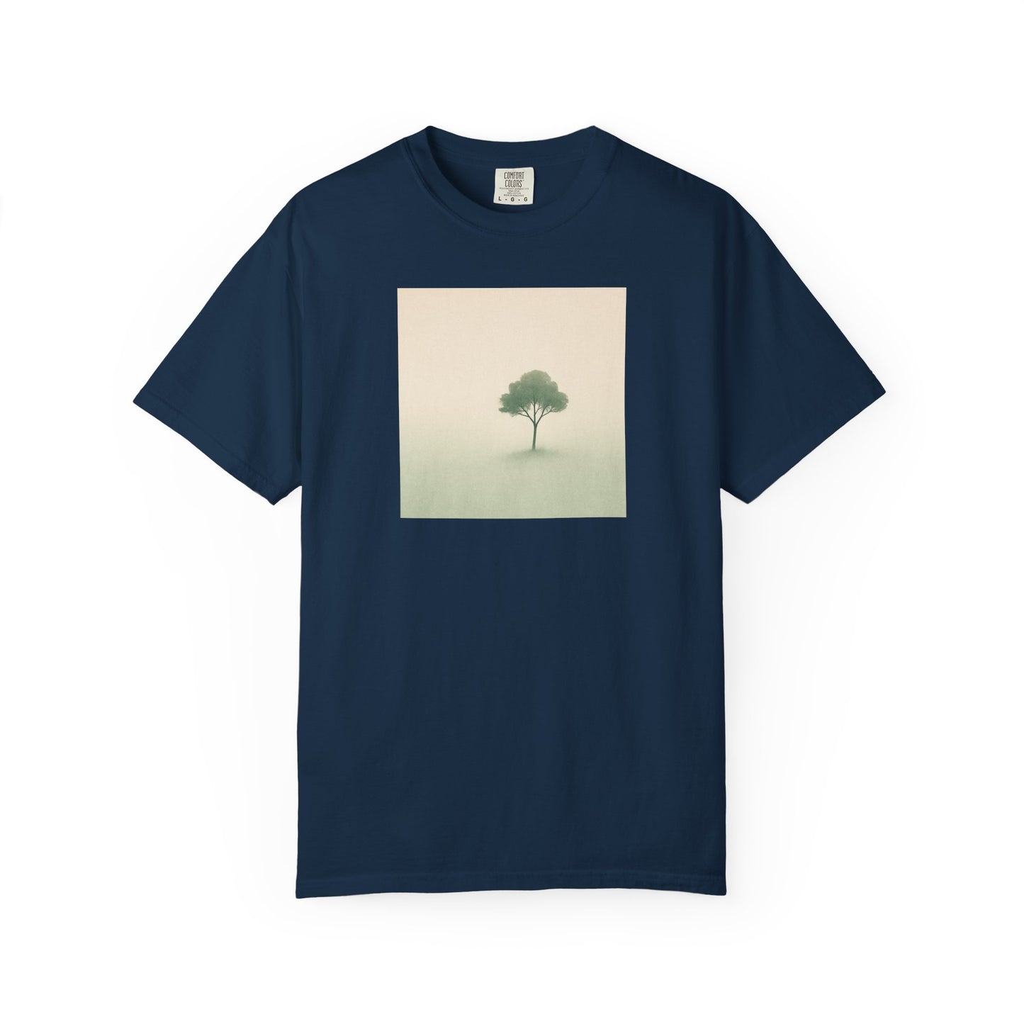 Solitary Tree Minimalist Artwork T-Shirt | Nature Square Print