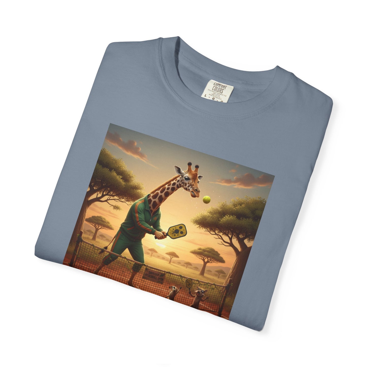 Long-Neck Larry  Pickleballer Unisex Garment-Dyed T-shirt