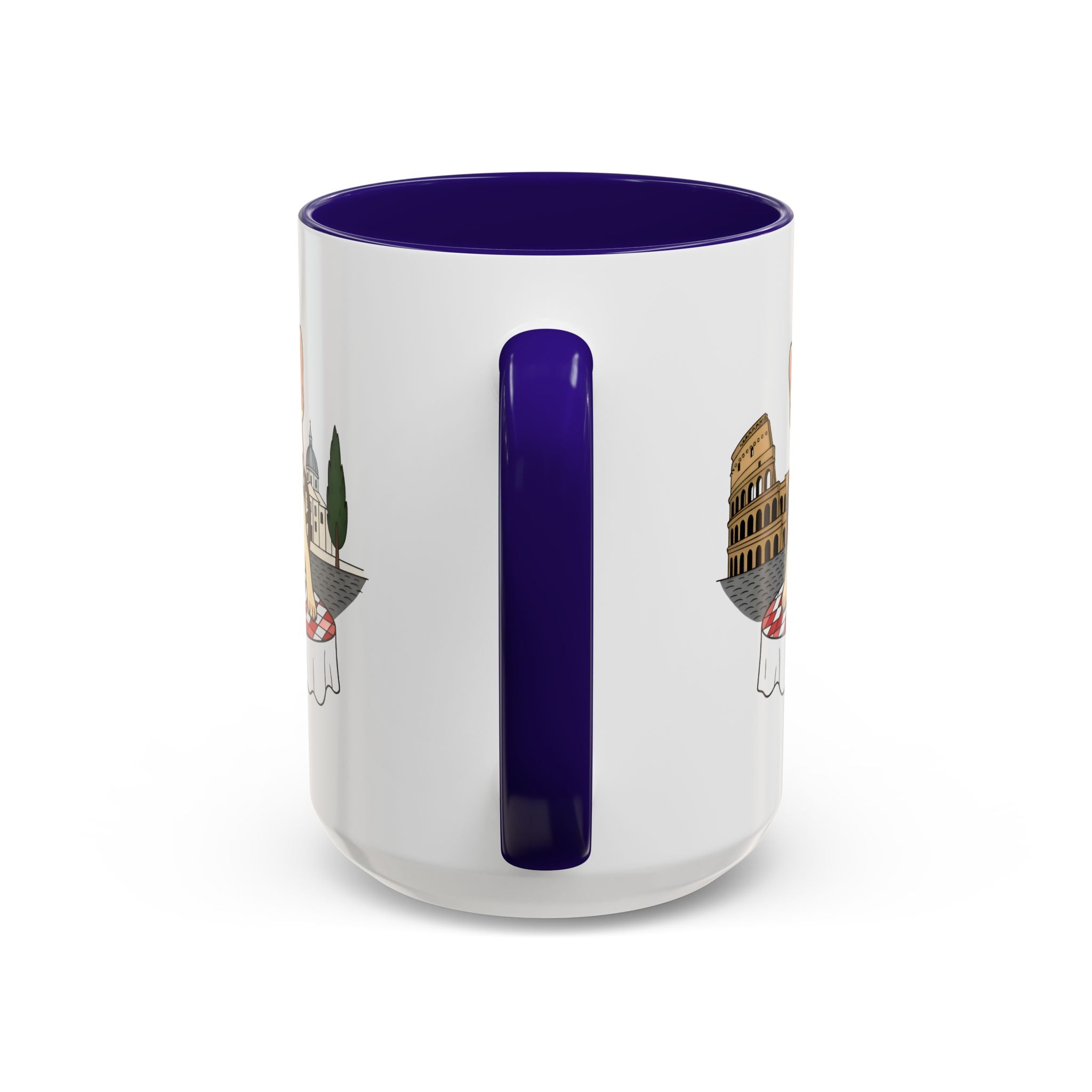 French Bulldog Pasta in Rome Mug | Ceramic Coffee Cup