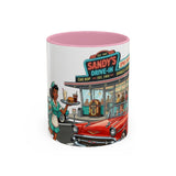1950s Diner Scene Mug | Retro Car Hop Coffee Cup