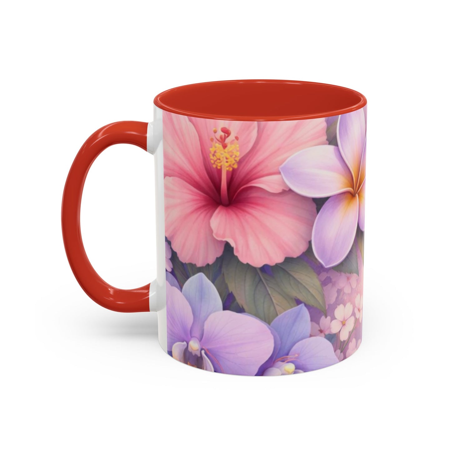 Tropical Orchid Floral Mug | Accent Coffee Mug 11oz 15oz