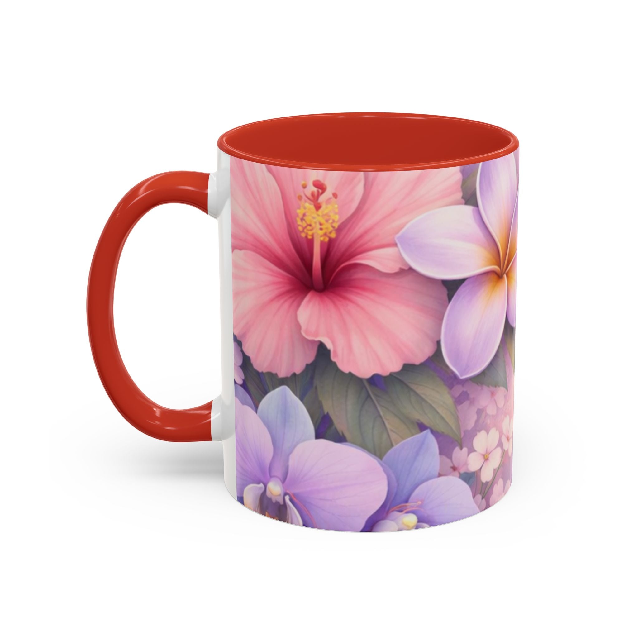 Tropical Orchid Floral Mug | Accent Coffee Mug 11oz 15oz