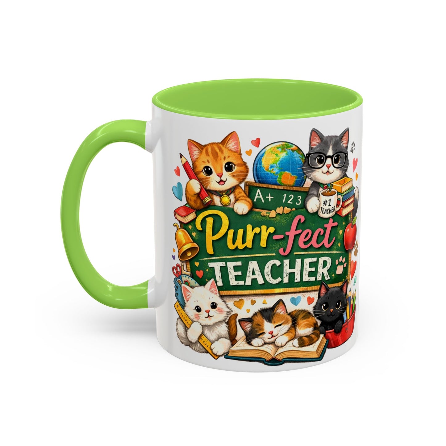 Purr-fect Teacher Mug | Cat Classroom Design, 11oz or 15oz