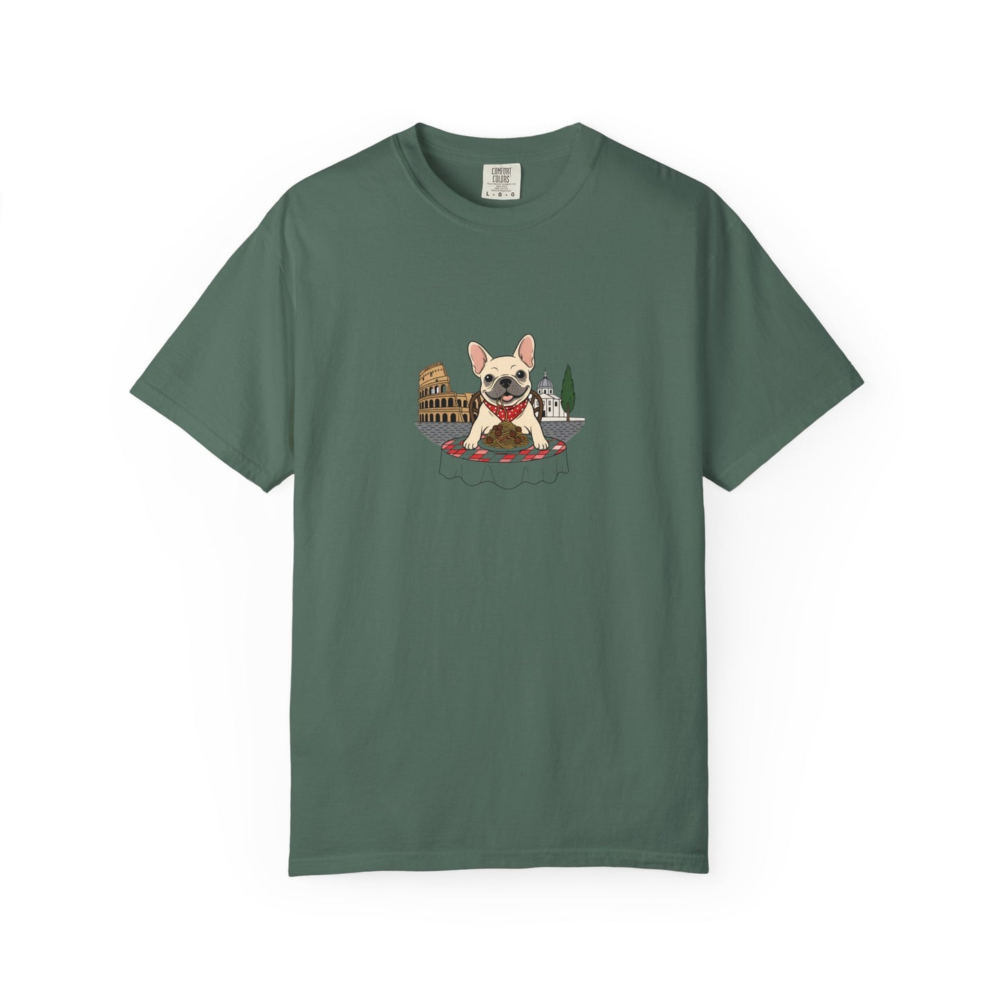 French Bulldog Chef T-shirt | Cute Dog Cooking Illustration, Bistro Theme