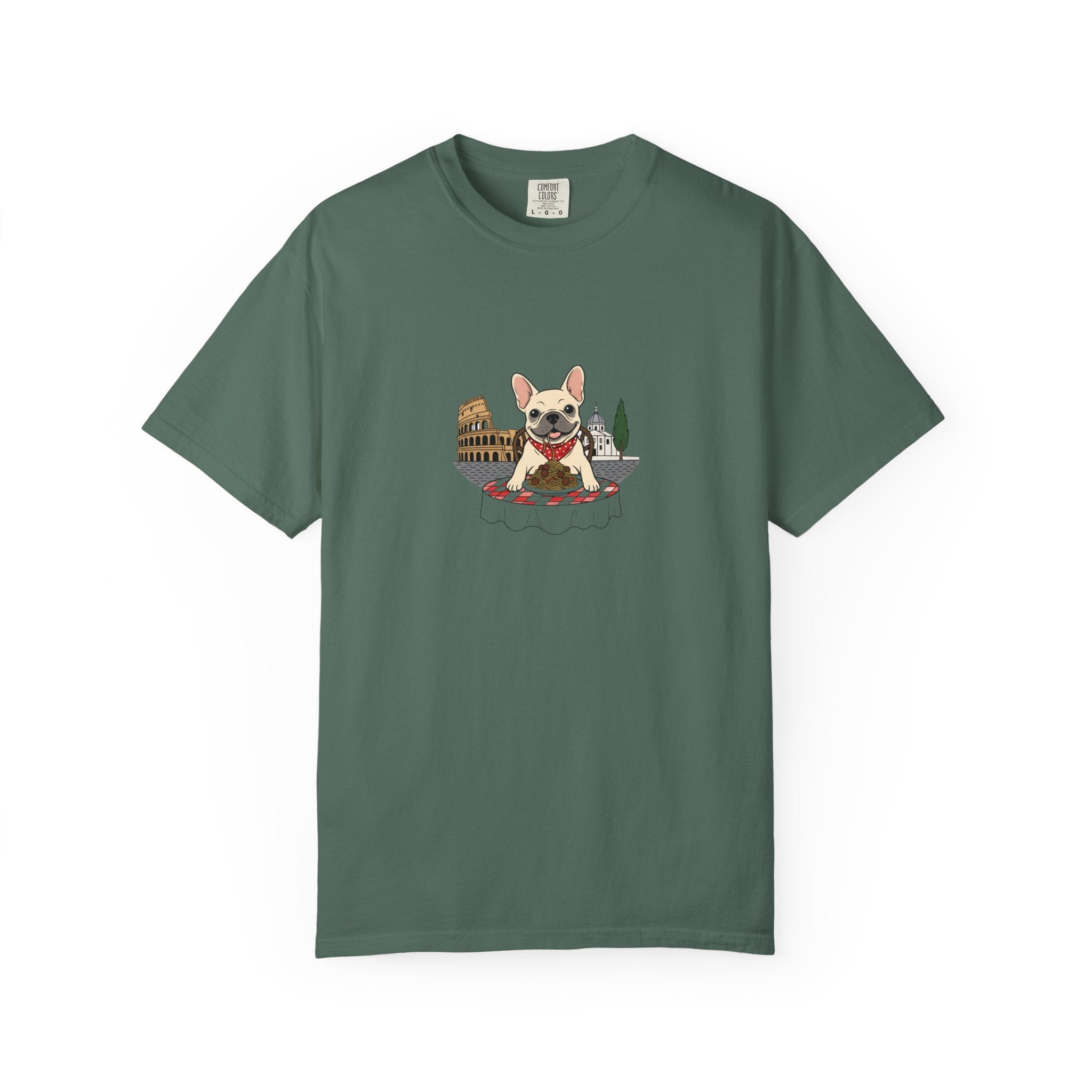 French Bulldog Chef T-shirt | Cute Dog Cooking Illustration, Bistro Theme