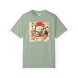 Maneki Neko Ramen Cat T-shirt | Lucky Cat Bowl Graphic Japanese Style