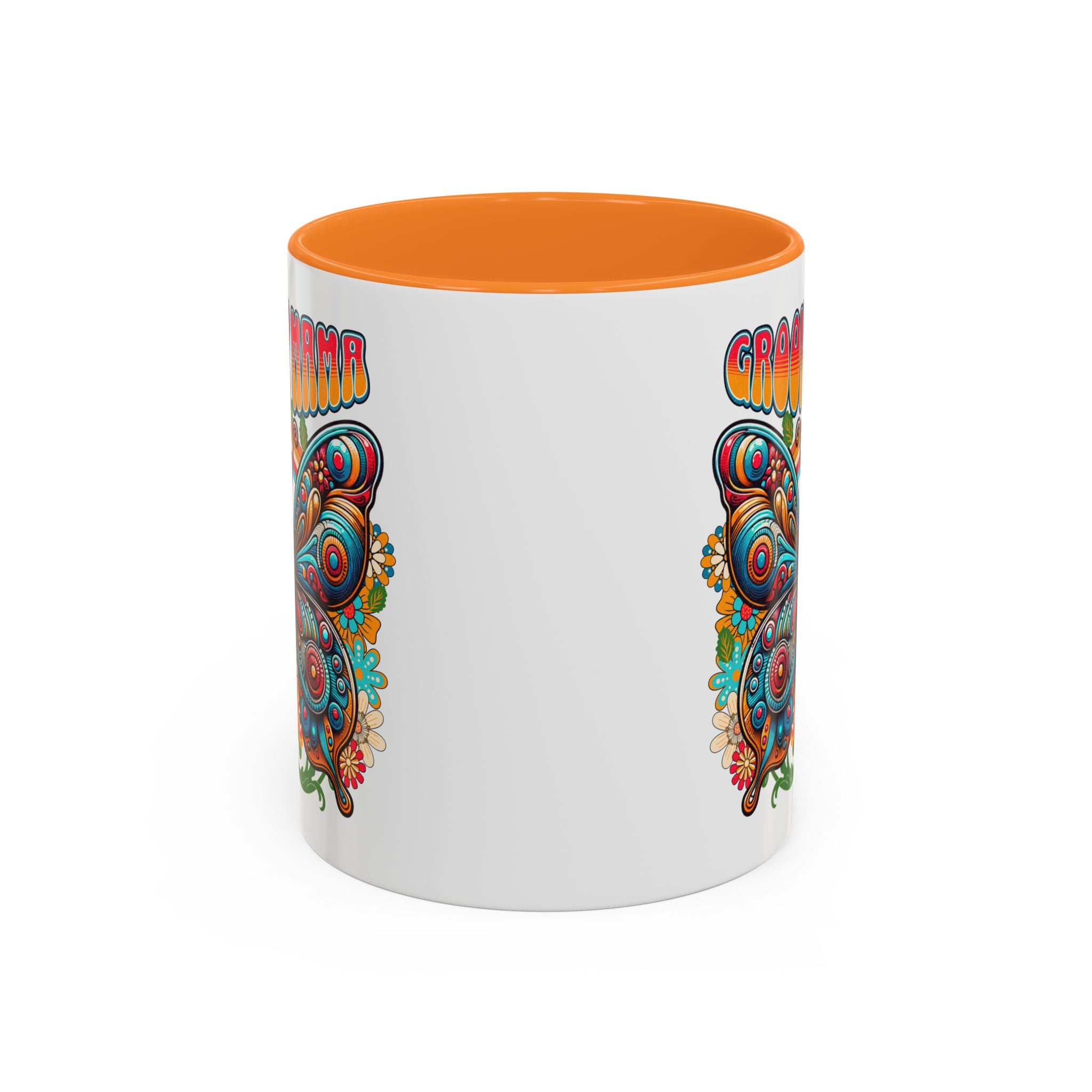 Groovy Mama Butterfly Mug | Retro Psychedelic Floral Design
