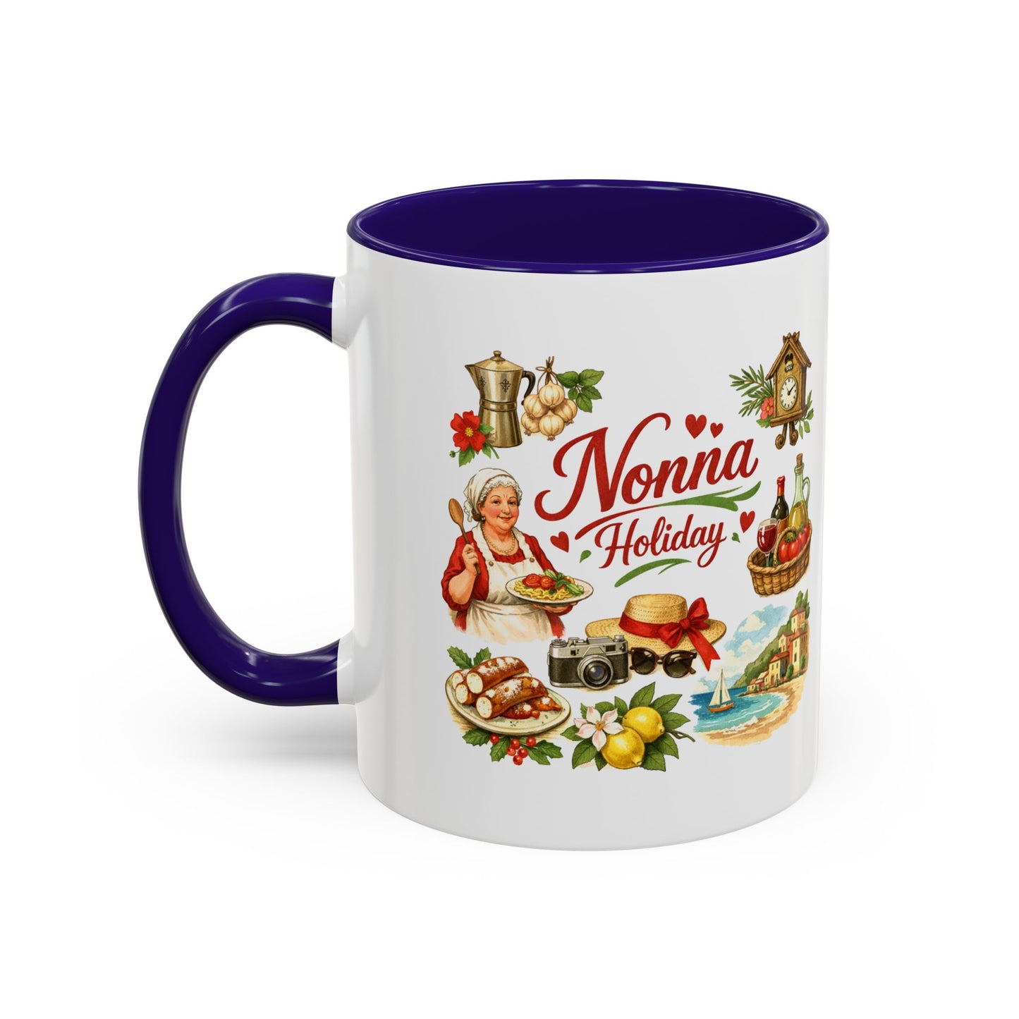 Nonna Holiday mug | Italian grandma kitchen design, vintage food icons