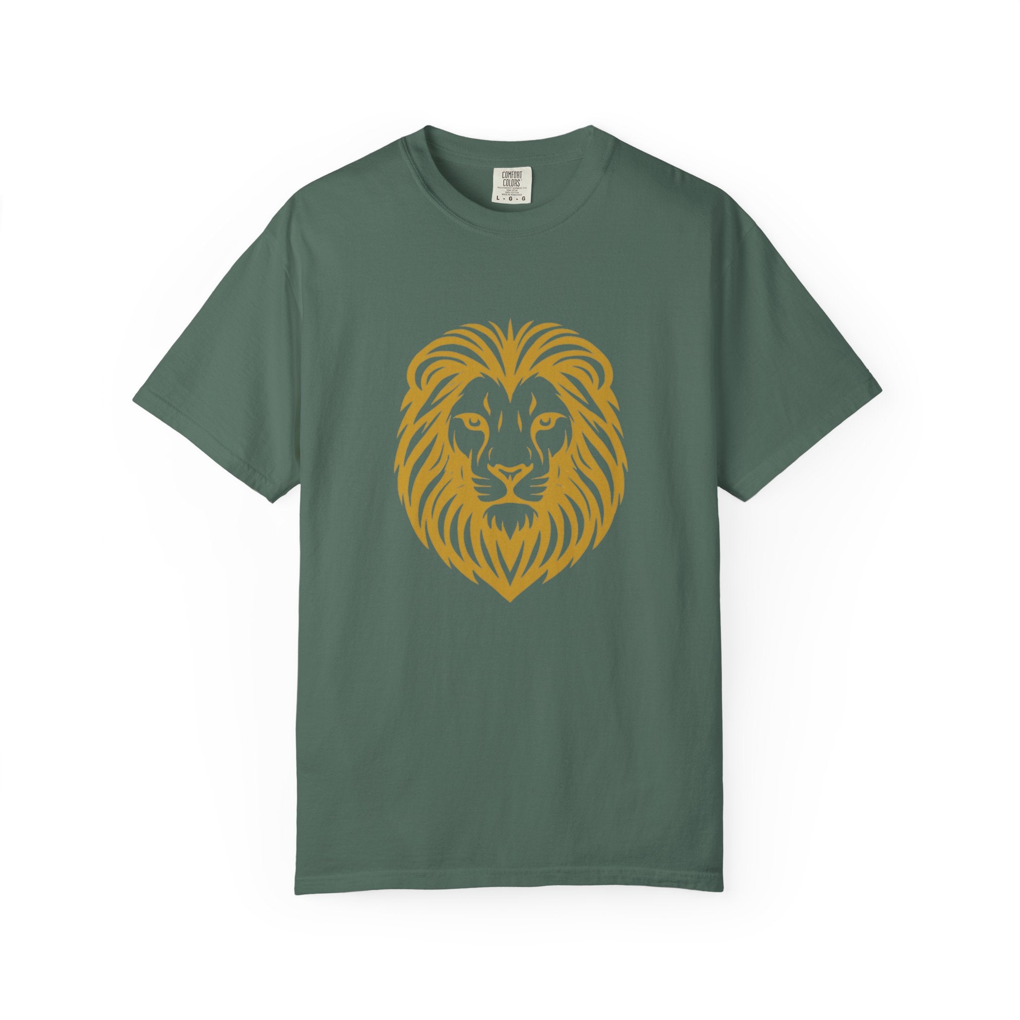 Golden Lion Head T-shirt | Minimal Animal Graphic Tee