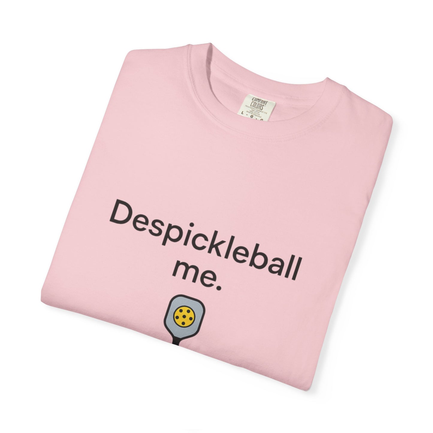 Despickleball Me pickleball graphic T-shirt | pickle paddle logo tee