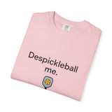 Despickleball Me pickleball graphic T-shirt | pickle paddle logo tee