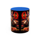 Cyberpunk Sushi Cat Mug | 11oz 15oz Ceramic Coffee Cup