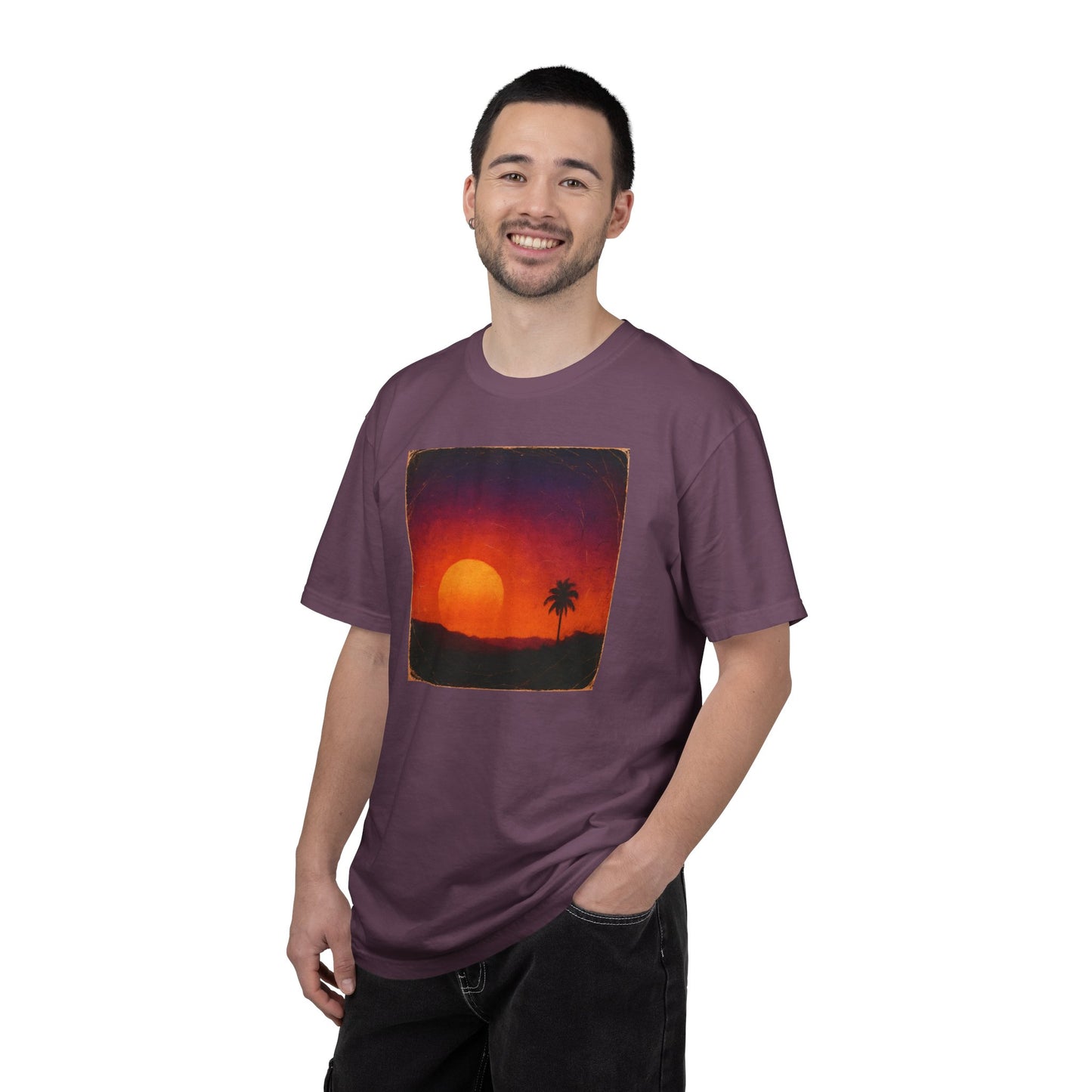 Sunset Palm Silhouette T-shirt | Tropical Sunset Tee