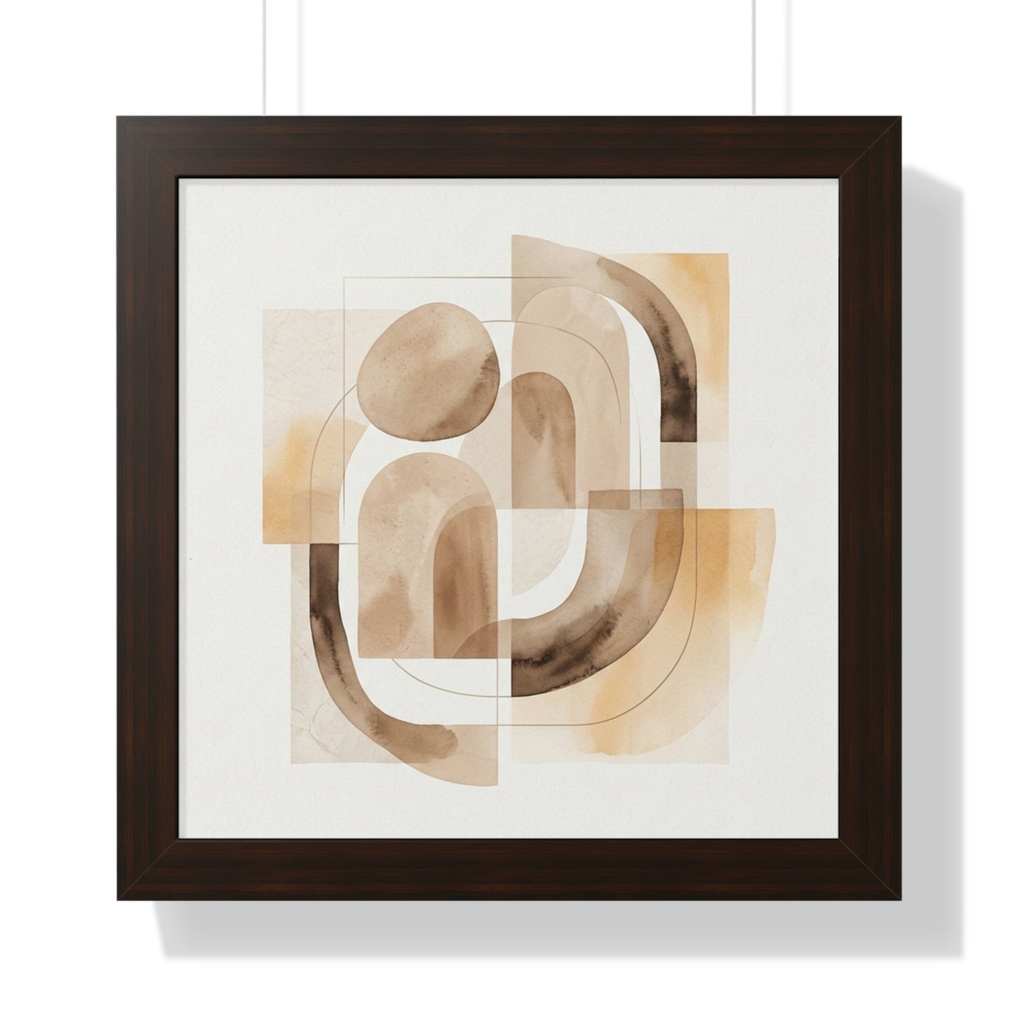 Abstract Neutral Art Framed Horizontal Poster | Minimal Wall Decor