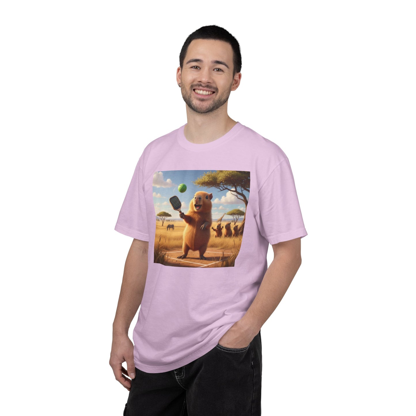 Capybara Pickleball T-shirt | Cute Animal Sports Meme