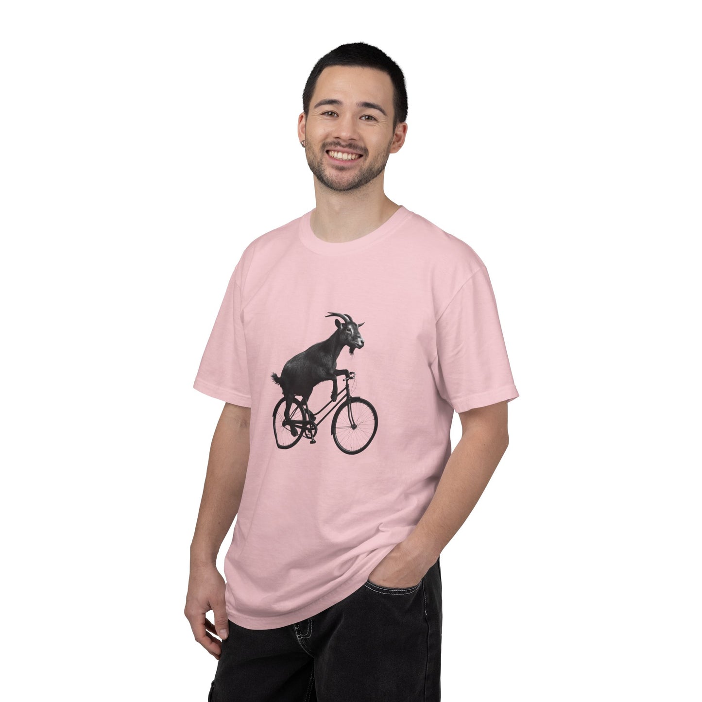 Goat Riding Bicycle T-shirt | Funny Animal Bike Tee