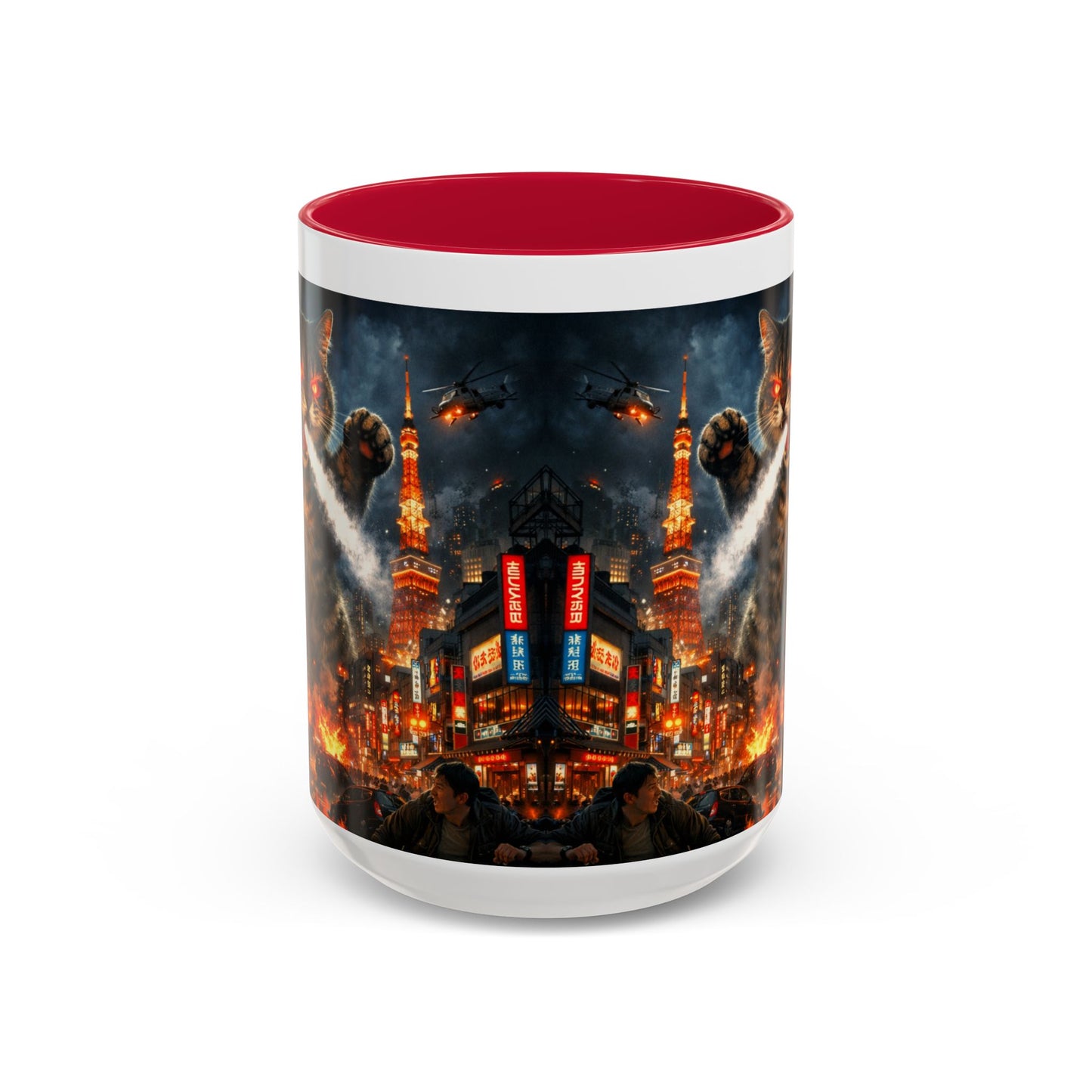 Catzilla Tokyo Cityscape Mug | Color Interior 11oz 15oz