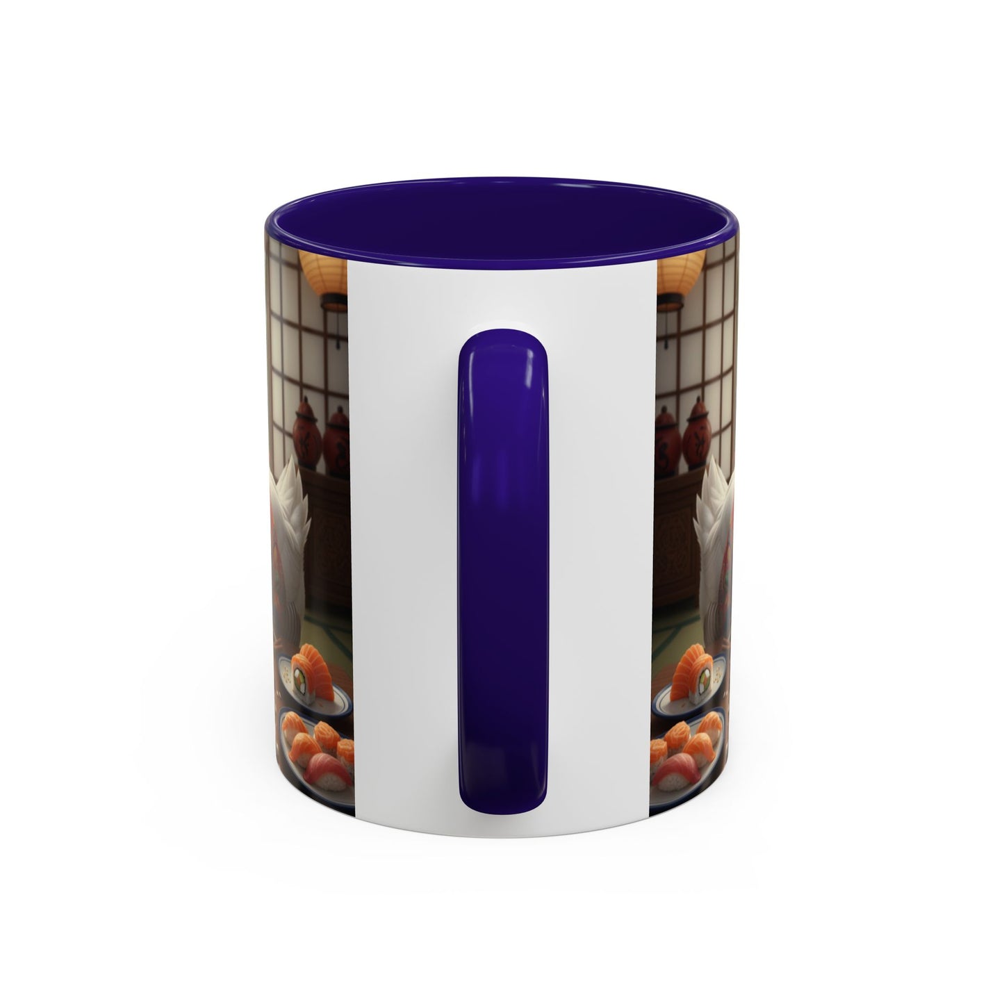Goose with Sushi Mug | Japanese Tea Room Illustration
