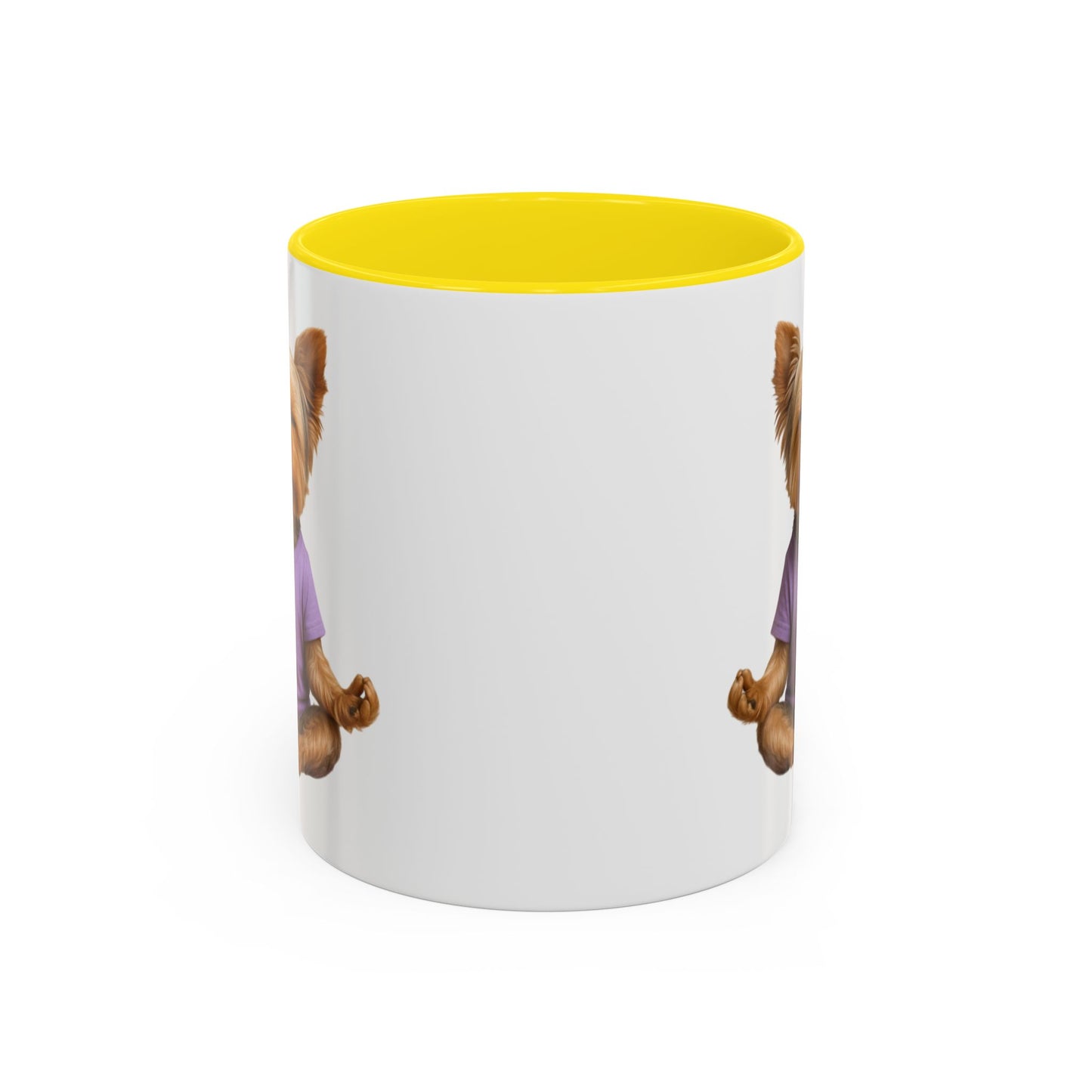 Meditating Yorkshire Terrier Mug | Accent Coffee Mug 11oz 15oz