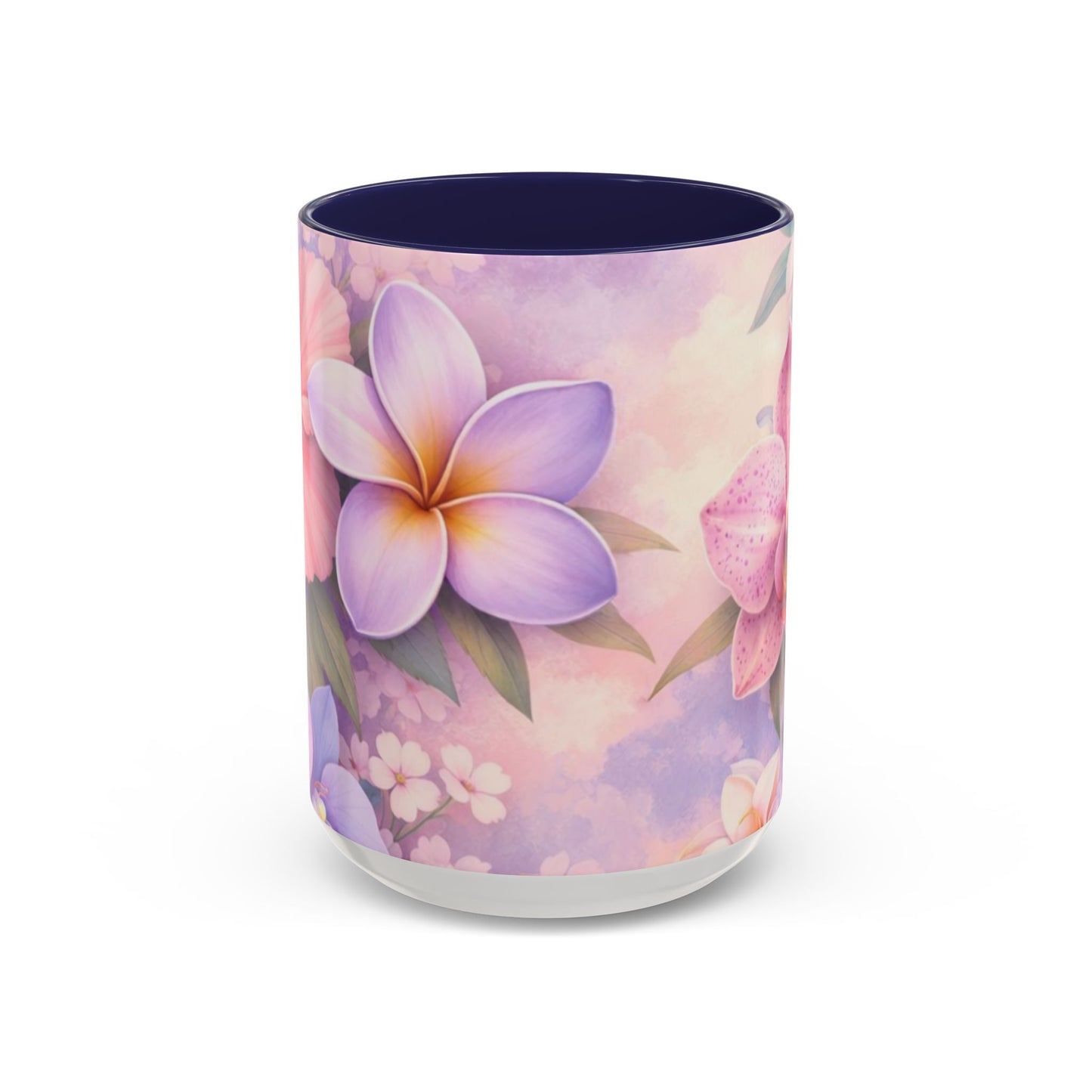 Tropical Orchid Floral Mug | Accent Coffee Mug 11oz 15oz