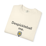 Despickleball Me pickleball graphic T-shirt | pickle paddle logo tee