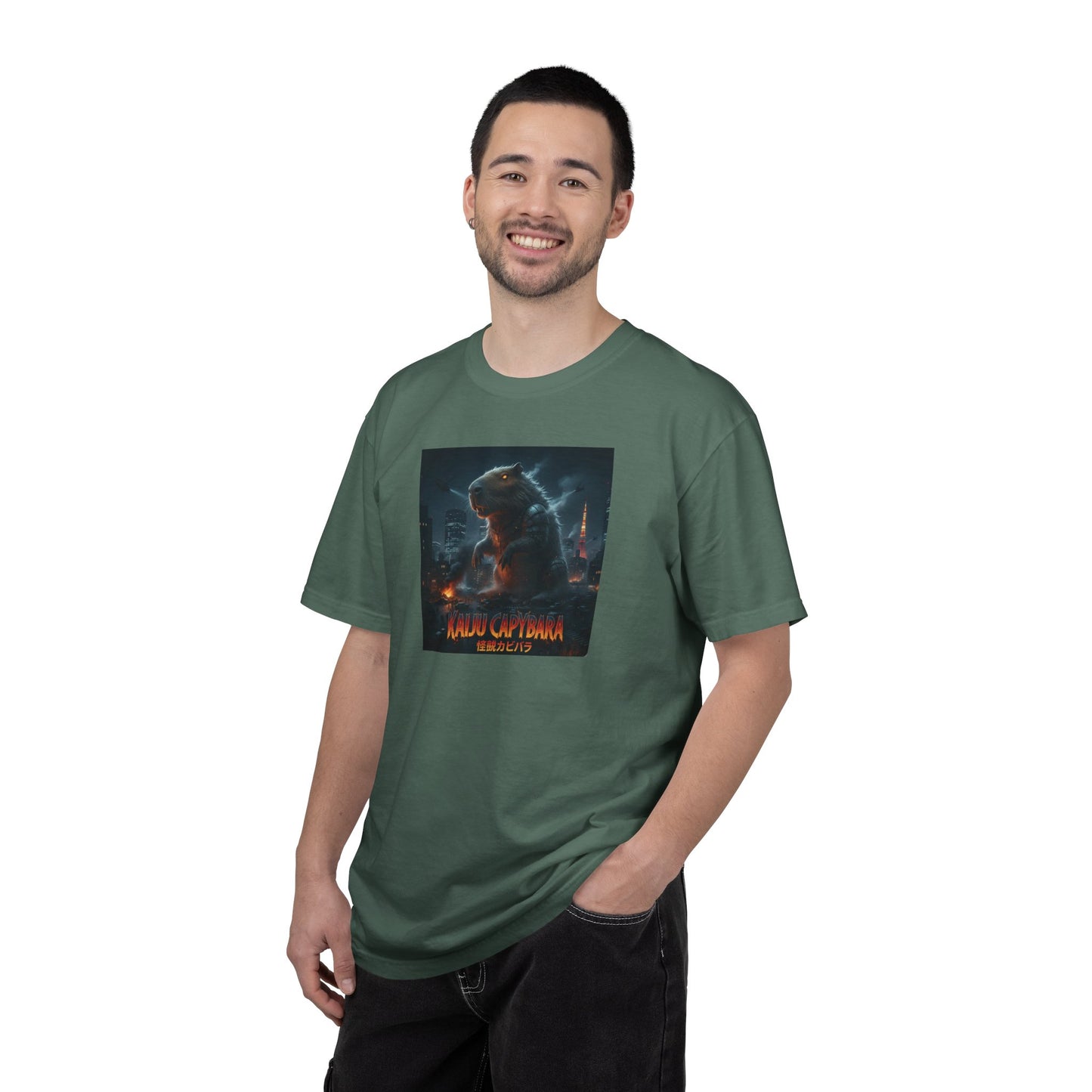 Kaiju Capybara T-shirt | Giant Monster Rodent Graphic Tee