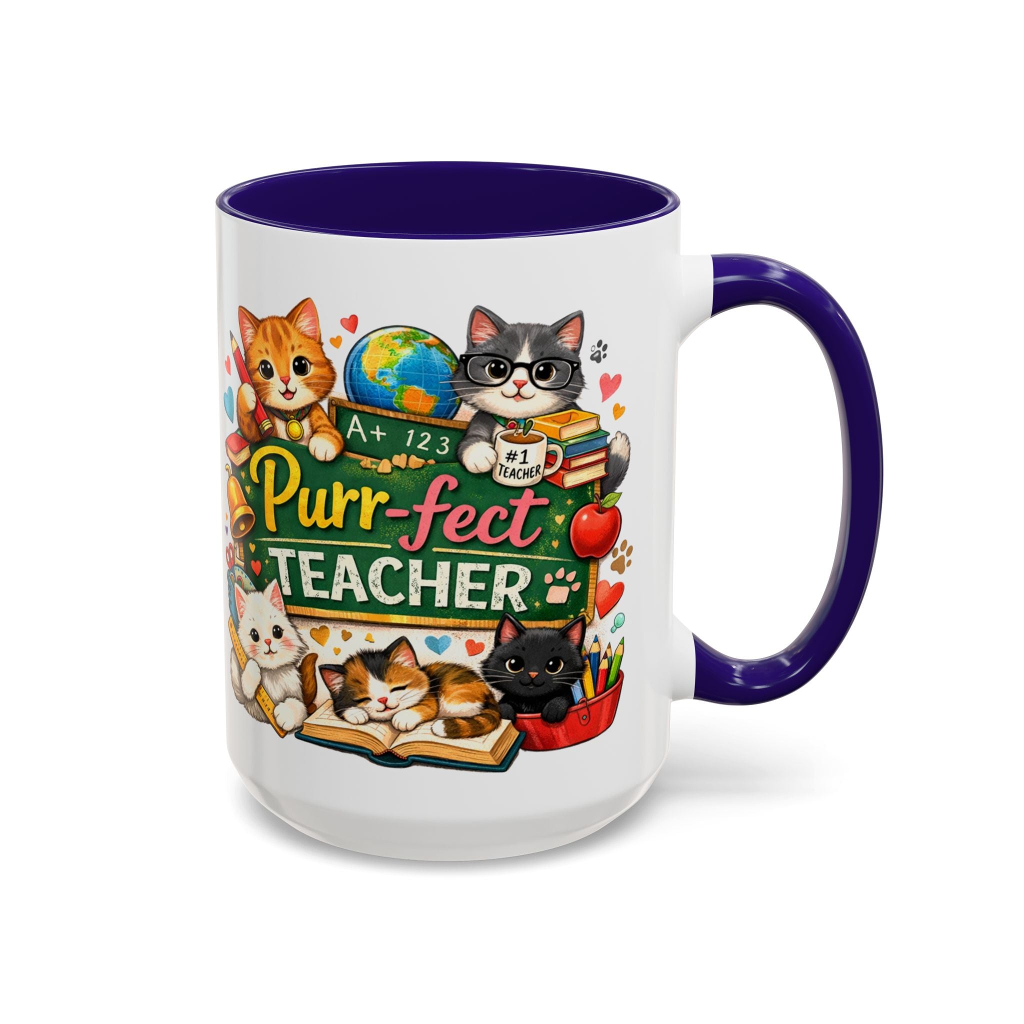 Purr-fect Teacher Mug | Cat Classroom Design, 11oz or 15oz