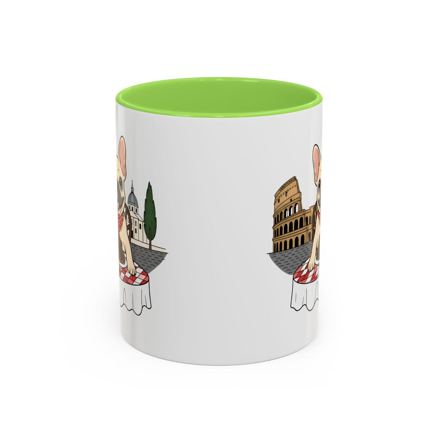 French Bulldog Pasta in Rome Mug | Ceramic Coffee Cup