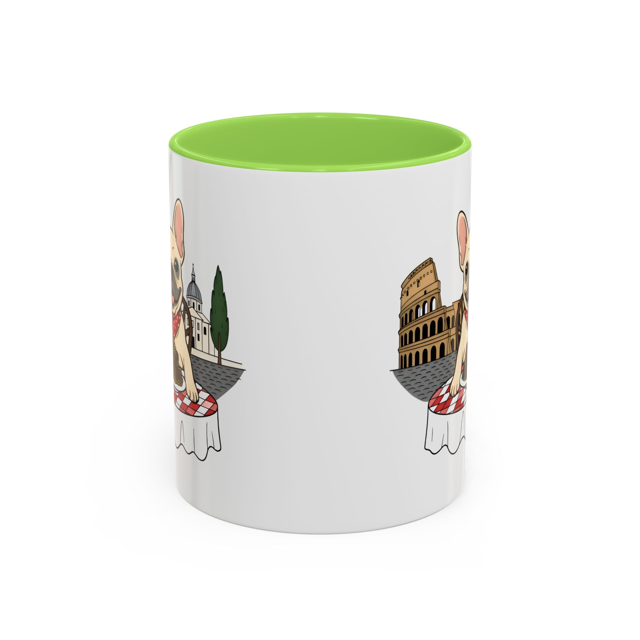 French Bulldog Pasta in Rome Mug | Ceramic Coffee Cup